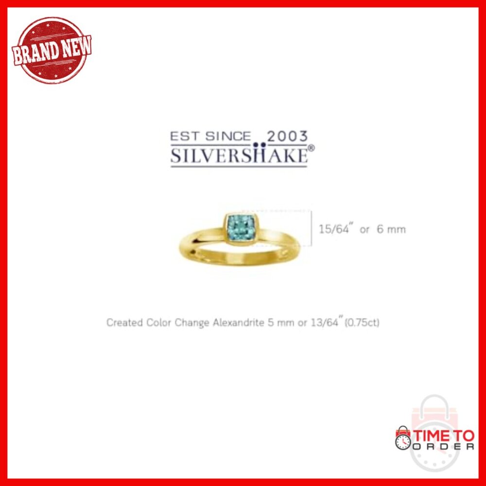 5mm Cushion Shape Stackable Sterling Silver Solit… - image 3